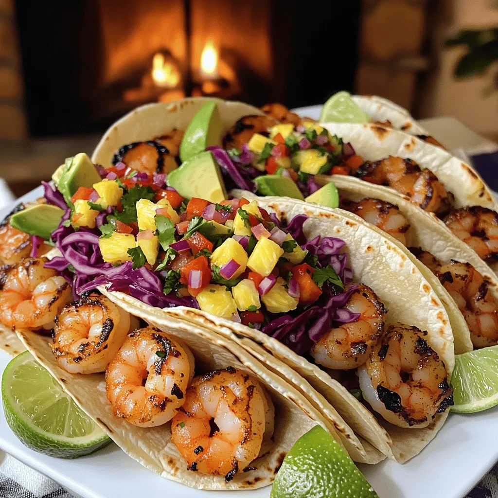 When making shrimp tacos, the right ingredients make all the difference. First, fresh shrimp are key. You want medium shrimp, peeled and deveined, for the best flavor. I use about one pound for four servings. You also need tortillas. Small corn or flour tortillas work well.