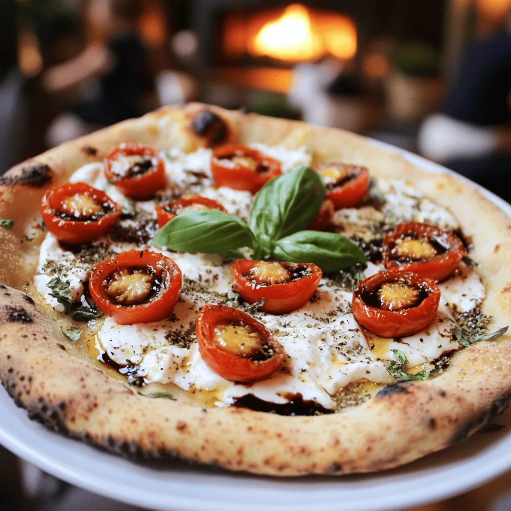 The key to a great pizza is using the best ingredients. For Pizza Burrata Tomates Cerises, you need a few simple items. You will start with burrata cheese, which is creamy and rich. This cheese makes your pizza special. Next, cherry tomatoes add a sweet and fresh taste. You can use about 200 grams of halved cherry tomatoes for one pizza.