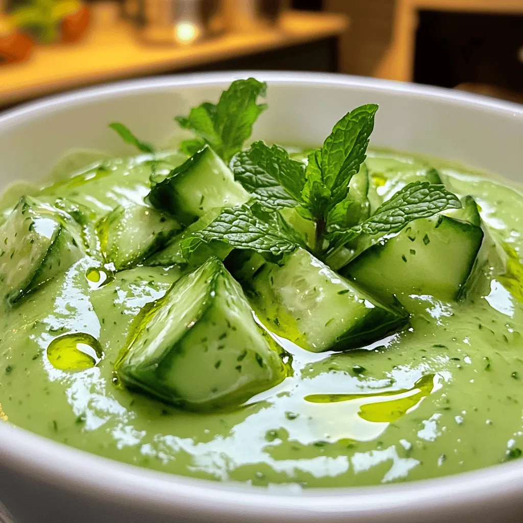 To create a delicious chilled cucumber and mint soup, you need fresh, simple ingredients. Here’s what you’ll need for this refreshing dish.