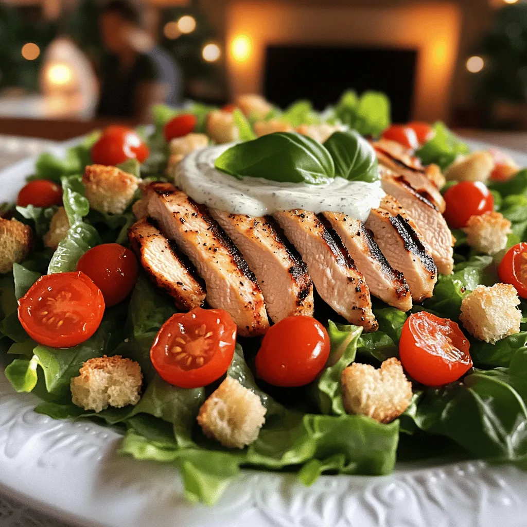 To create a great grilled chicken Caesar salad, follow these key steps.