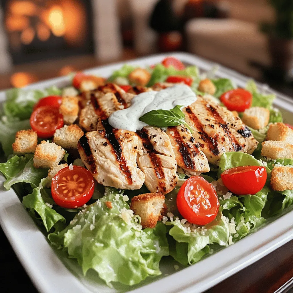 To create a great grilled chicken Caesar salad, follow these key steps.