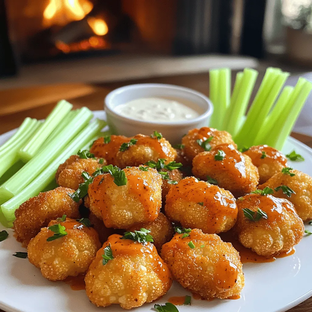 What ingredients are required for buffalo cauliflower bites?