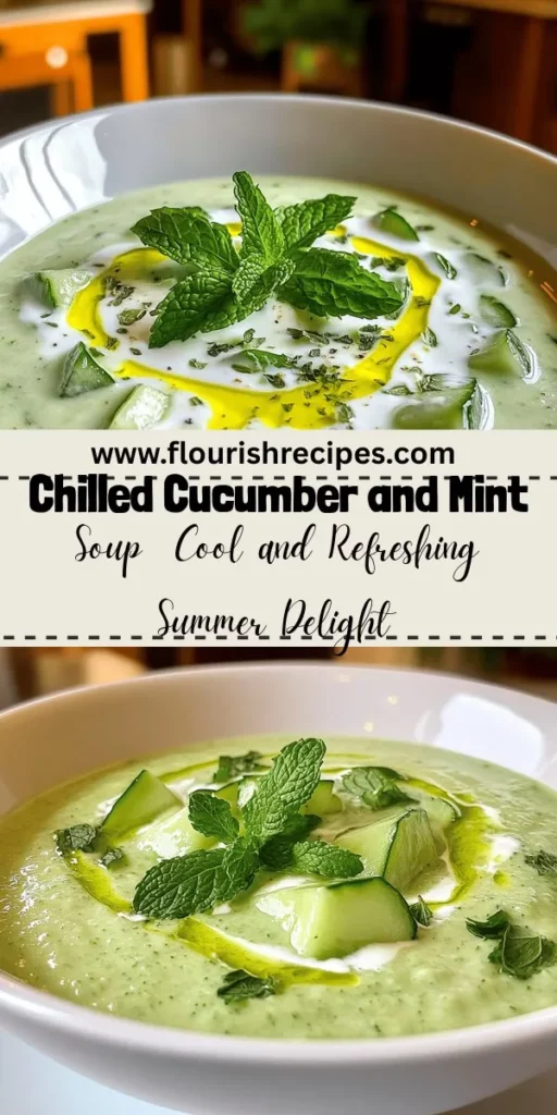 Beat the heat this summer with a delicious Soupe Froide de Concombre et Menthe! This refreshing cucumber and mint soup is packed with vitamins and is super easy to make using simple ingredients. Delight in the creamy texture from Greek yogurt and the rich flavor from olive oil. Perfect for warm days, it's a healthy option that keeps you hydrated and satisfied. Click through for the full recipe and make your summer meals shine!