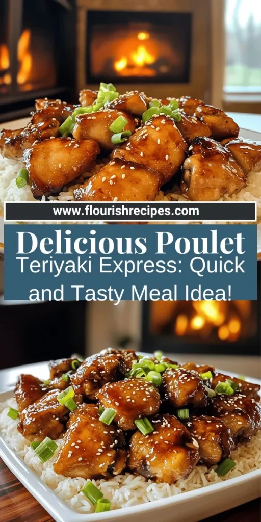 Craving a quick and tasty meal? Poulet Teriyaki Express is your go-to recipe! In just 20 minutes, you can whip up a delicious dish using simple ingredients like chicken thighs, soy sauce, and honey. This flavorful teriyaki chicken is perfect for impressing family and friends. Ready to bring an Asian twist to your weeknight meals? Click through to discover the full recipe and enjoy a delightful dinner tonight!