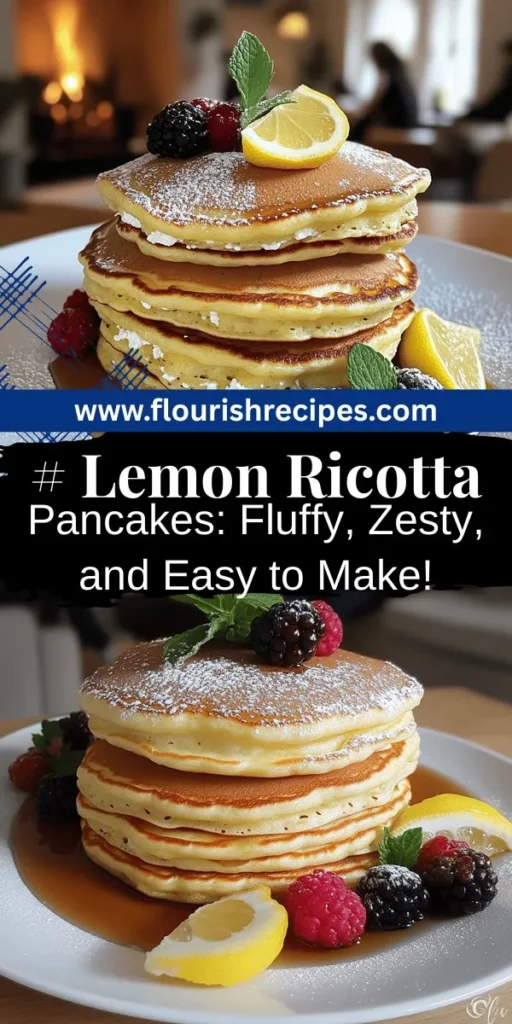 Discover the joy of making lemon ricotta pancakes, a delightful breakfast recipe that's sure to impress! These fluffy pancakes combine creamy ricotta and zesty lemons for a refreshing twist on your morning routine. Perfect for brunch or a special treat, they're easy to whip up and packed with flavor. Click through to explore the full recipe and learn tips for making them even better. Start your day deliciously with lemon ricotta pancakes!
