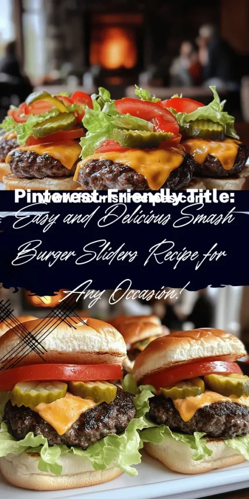 Get ready to elevate your burger game with smash burger sliders! These easy-to-make, juicy bites are packed with flavor and perfect for any occasion, from parties to family dinners. Discover the secrets to creating that perfect crispy crust and juicy center, plus fun and unique topping ideas. Dive into the delicious world of smash burgers and check out the full recipe for a step-by-step guide that will make your next meal unforgettable!