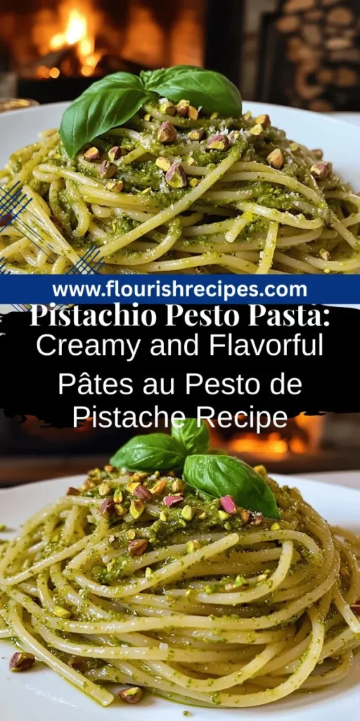 Elevate your dinner with Pâtes au Pesto de Pistache, a creamy and flavorful dish that redefines classic pesto! Discover how to whip up a rich pistachio pesto using fresh ingredients and tips for cooking perfect pasta. This recipe is not just delicious but also healthy! Click to explore the full recipe and impress your guests with your cooking skills today! Enjoy a delightful meal that’s sure to become a family favorite.