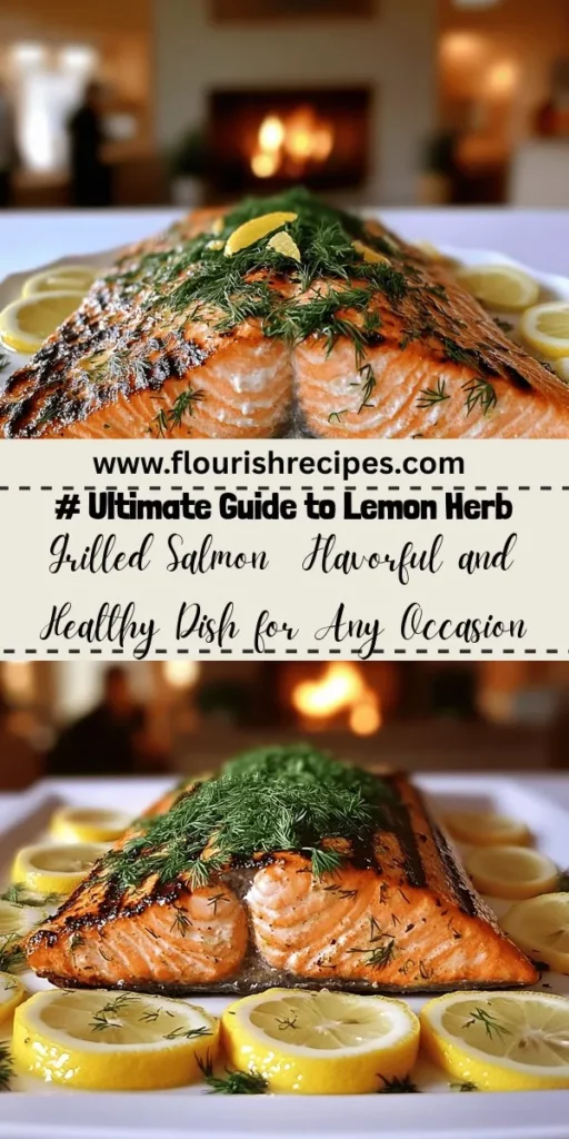 Discover the delicious and healthy recipe for lemon herb grilled salmon that promises to elevate your dinner game. Packed with omega-3 fatty acids and fresh flavors, this dish is not only tasty but also beneficial for your health. Learn how to marinate, grill, and serve this scrumptious salmon with perfect sides for a balanced meal. Click through now for the full recipe and get ready to impress your family and friends with this flavorful dish!