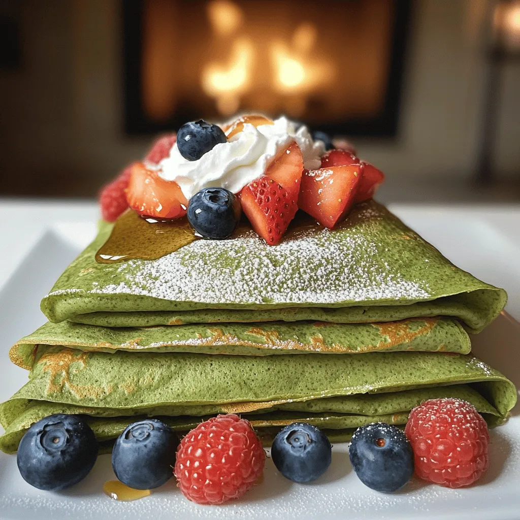 Matcha crêpes are a fun twist on the classic French dish. They use matcha powder, which gives them a vibrant green color and a unique taste. You should try them because they are not only tasty but also healthy. The matcha adds a gentle boost of caffeine and many nutrients.