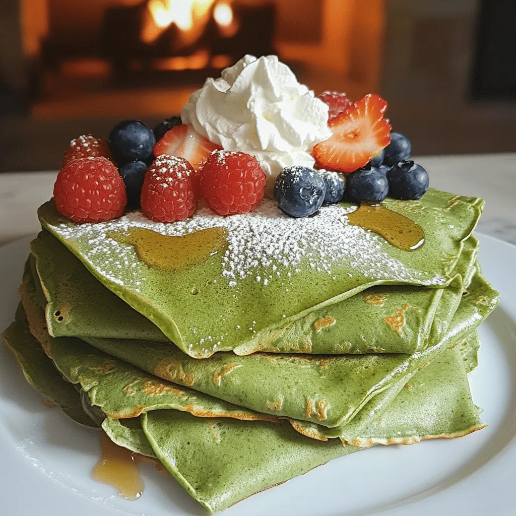 Matcha crêpes are a fun twist on the classic French dish. They use matcha powder, which gives them a vibrant green color and a unique taste. You should try them because they are not only tasty but also healthy. The matcha adds a gentle boost of caffeine and many nutrients.