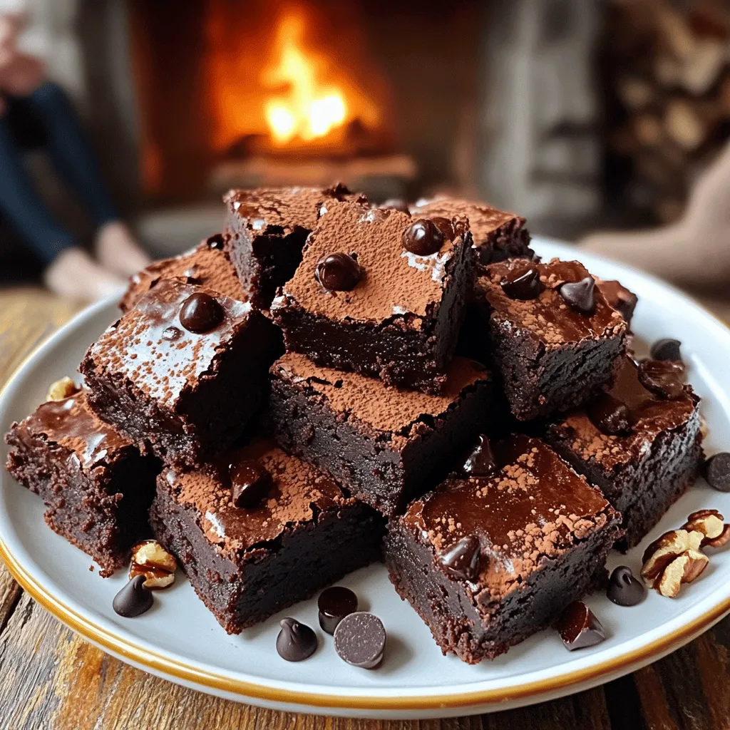 Brownies vegan au chocolat noir are rich, chocolatey treats made without eggs or dairy. They are a delight for everyone, not just vegans. These brownies offer a deep, dark flavor that satisfies any chocolate lover.