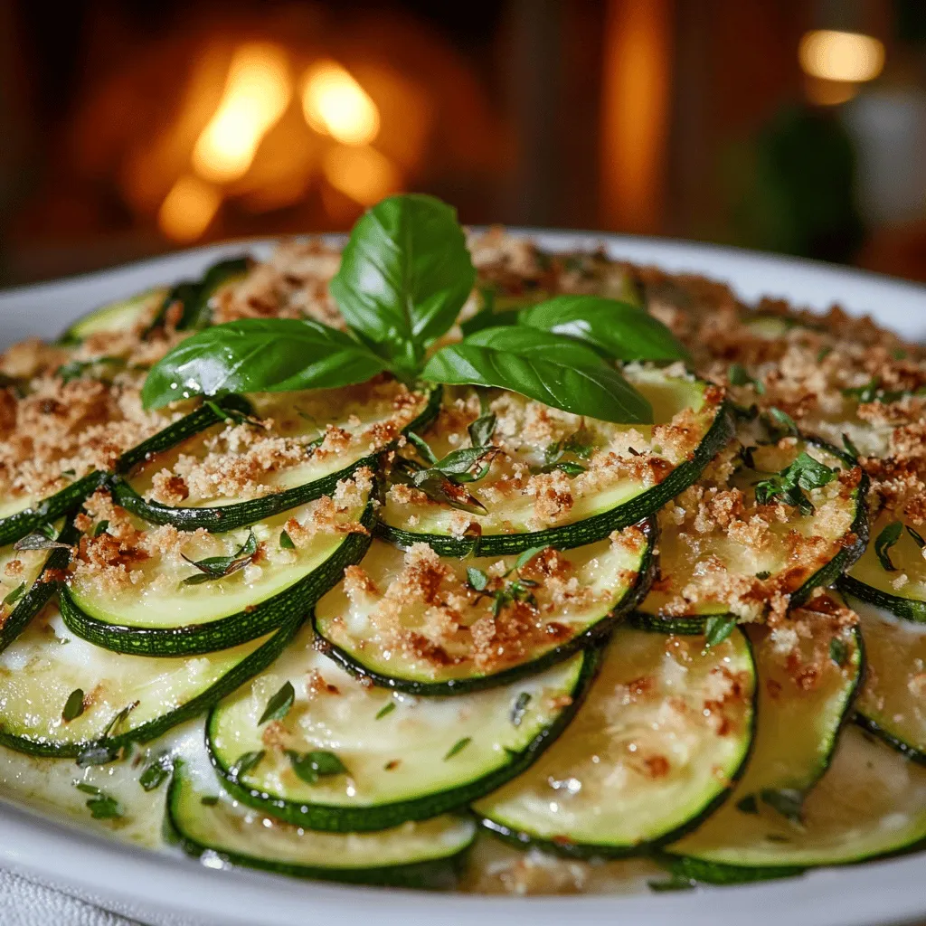 Gratin de courgettes légers shines with its simple yet flavorful ingredients. The star of the dish is the zucchini. I use four medium zucchini, sliced thin. This method helps them cook evenly and absorb all the good flavors.